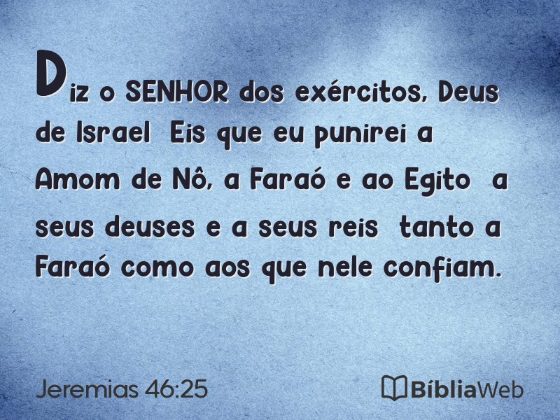 Jeremias 46:25 em imagem para compartilhar