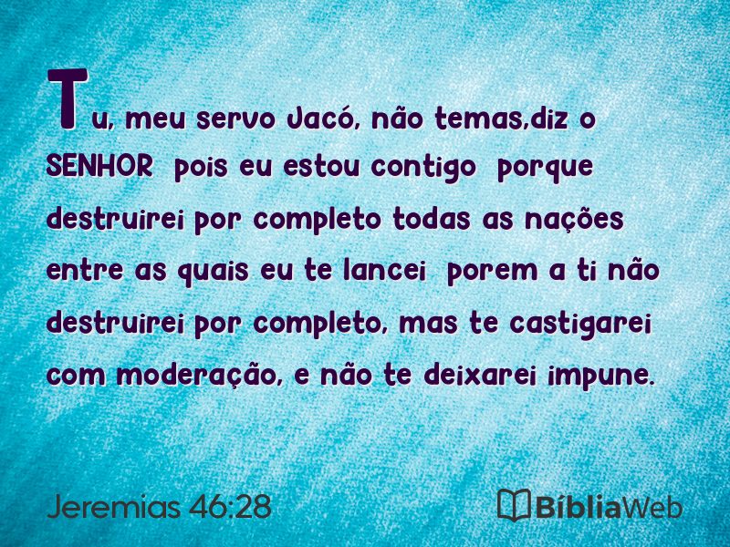 Jeremias 46:28 em imagem para compartilhar