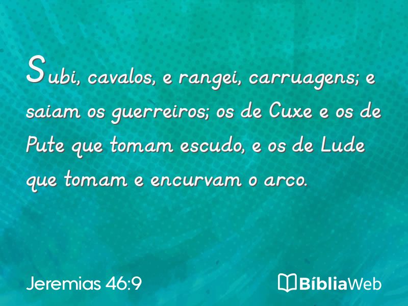 Jeremias 46:9 em imagem para compartilhar