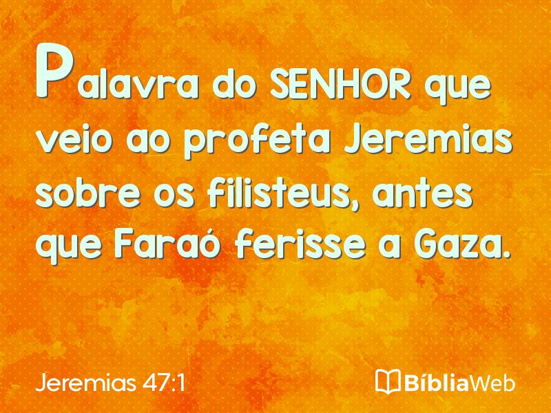 Jeremias 47:1 em imagem para compartilhar
