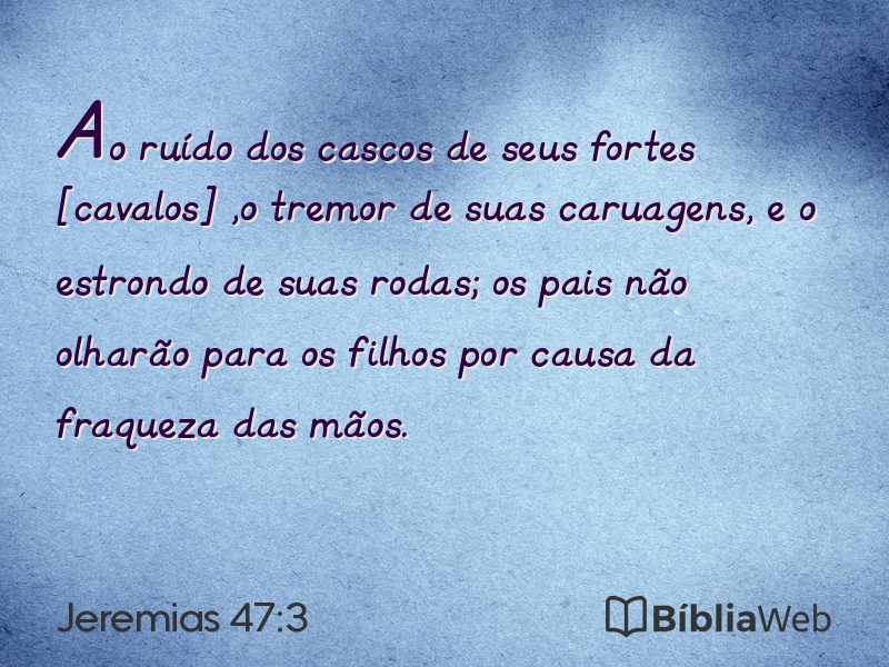 Jeremias 47:3 em imagem para compartilhar