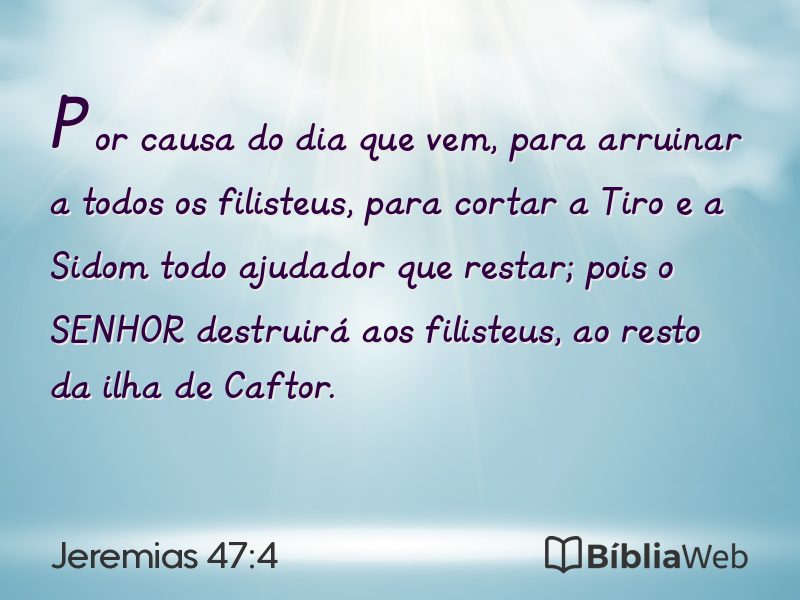 Jeremias 47:4 em imagem para compartilhar