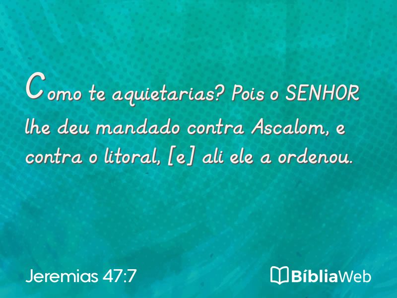Jeremias 47:7 em imagem para compartilhar