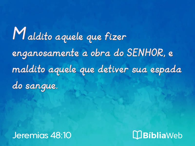 Jeremias 48:10 em imagem para compartilhar
