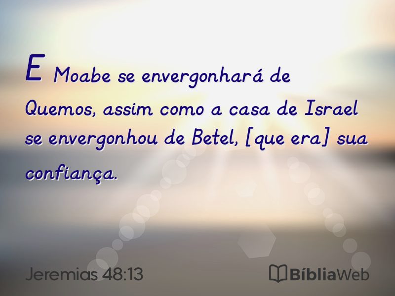 Jeremias 48:13 em imagem para compartilhar