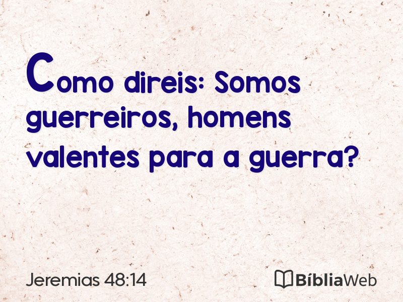 Jeremias 48:14 em imagem para compartilhar