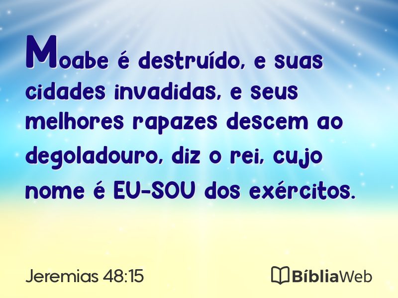 Jeremias 48:15 em imagem para compartilhar