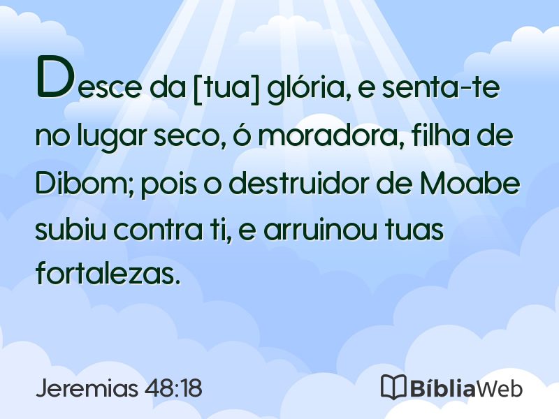 Jeremias 48:18 em imagem para compartilhar