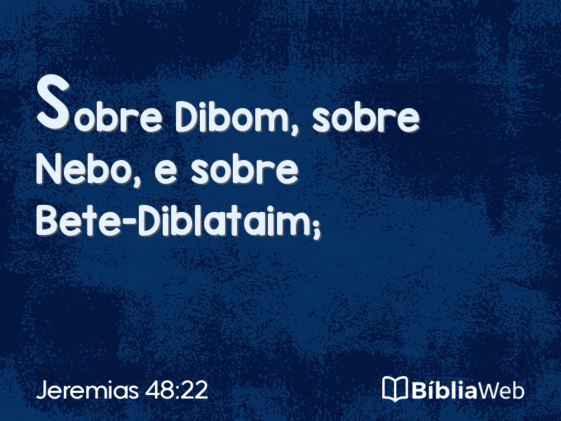 Jeremias 48:22 em imagem para compartilhar