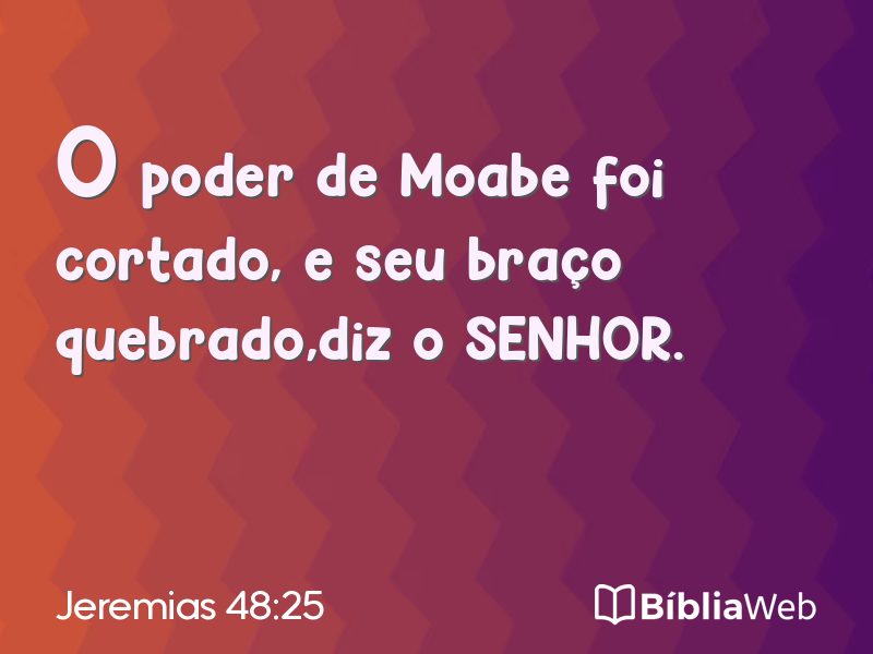 Jeremias 48:25 em imagem para compartilhar