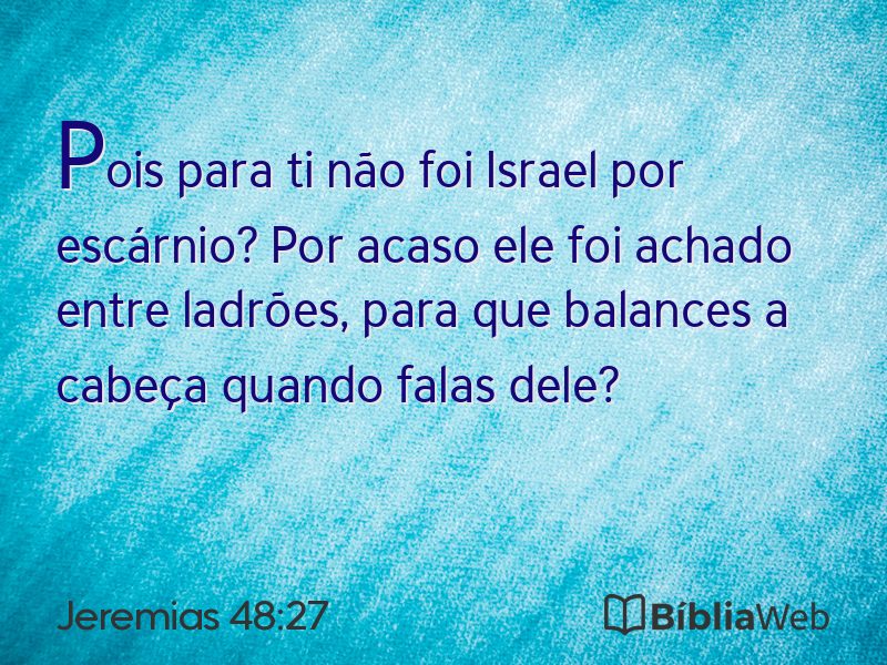 Jeremias 48:27 em imagem para compartilhar
