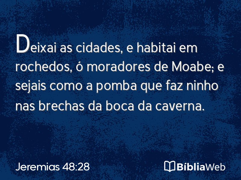 Jeremias 48:28 em imagem para compartilhar