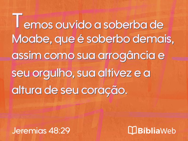 Jeremias 48:29 em imagem para compartilhar