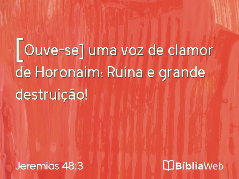 Jeremias 48:3 em imagem para compartilhar
