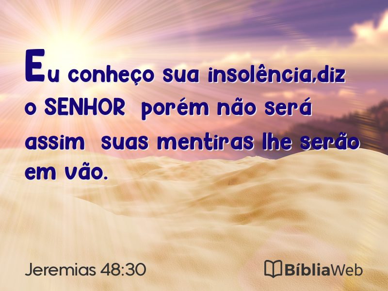 Jeremias 48:30 em imagem para compartilhar