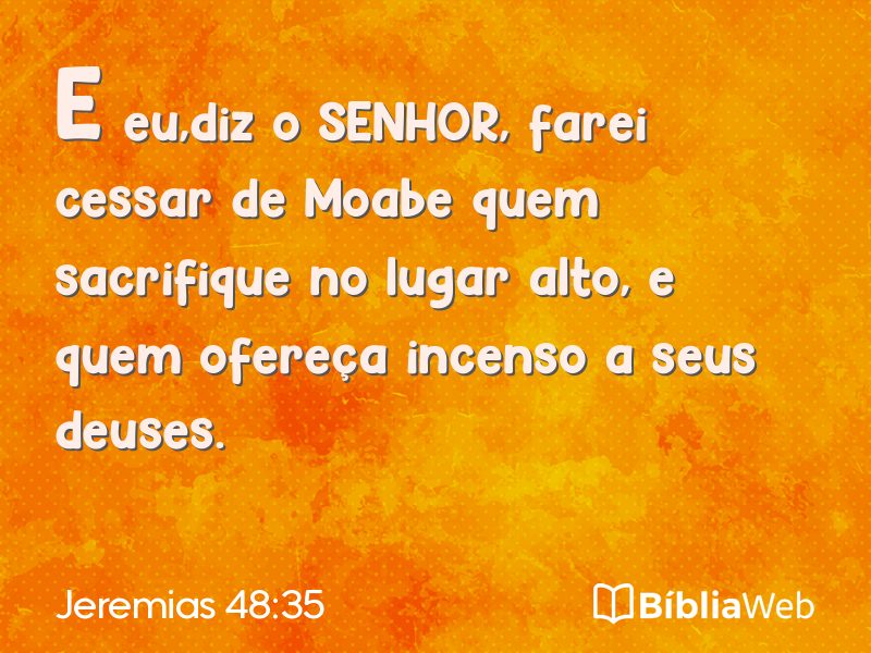 Jeremias 48:35 em imagem para compartilhar