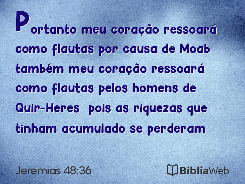Jeremias 48:36 em imagem para compartilhar