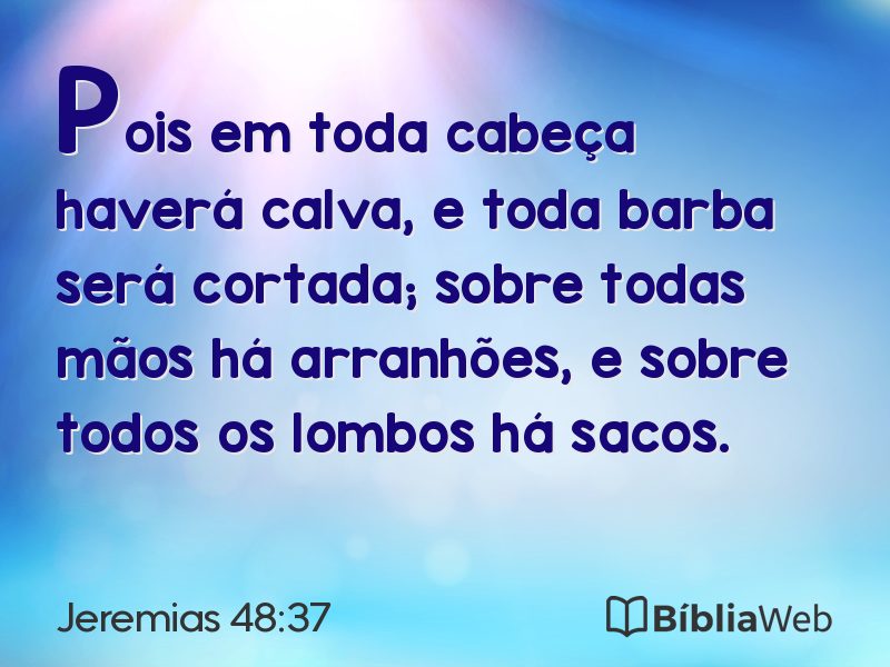Jeremias 48:37 em imagem para compartilhar
