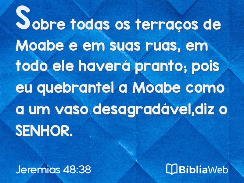 Jeremias 48:38 em imagem para compartilhar
