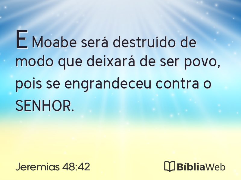 Jeremias 48:42 em imagem para compartilhar