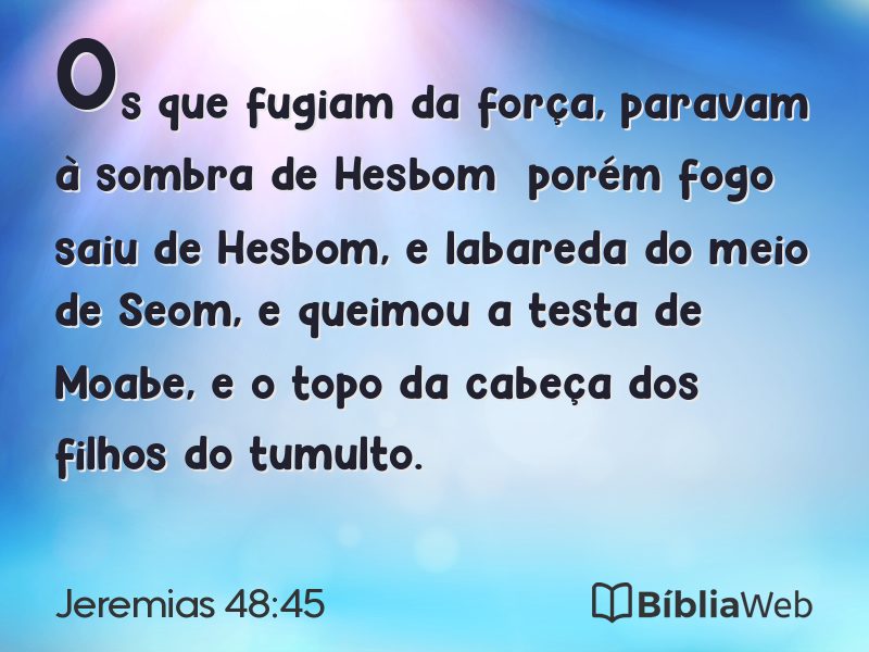 Jeremias 48:45 em imagem para compartilhar
