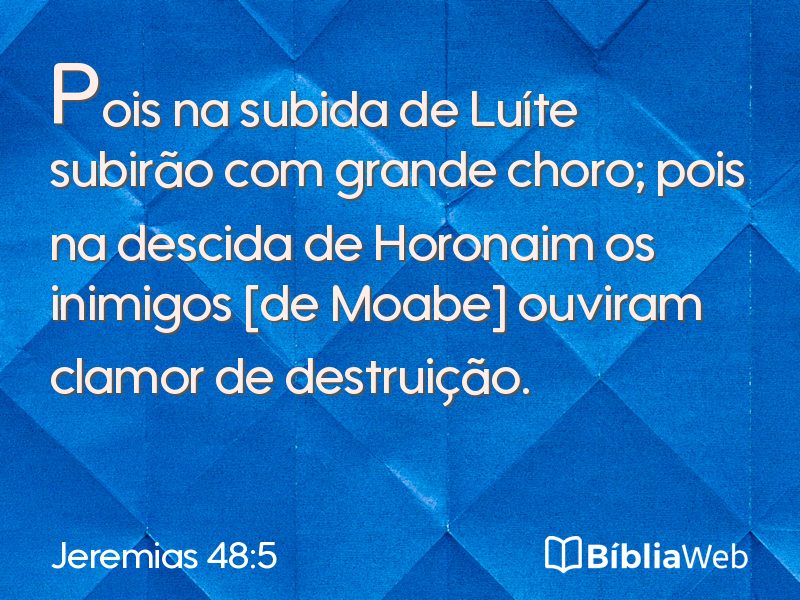 Jeremias 48:5 em imagem para compartilhar
