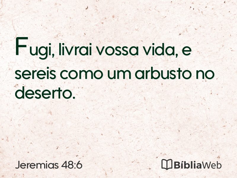 Jeremias 48:6 em imagem para compartilhar