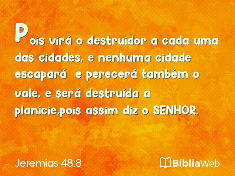Jeremias 48:8 em imagem para compartilhar
