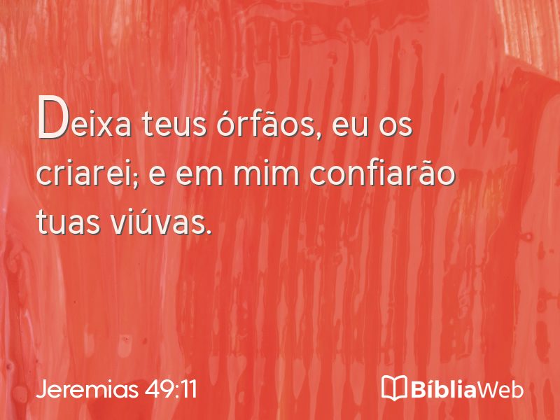 Jeremias 49:11 em imagem para compartilhar