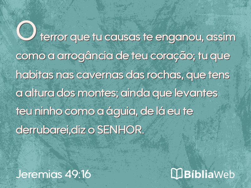 Jeremias 49:16 em imagem para compartilhar