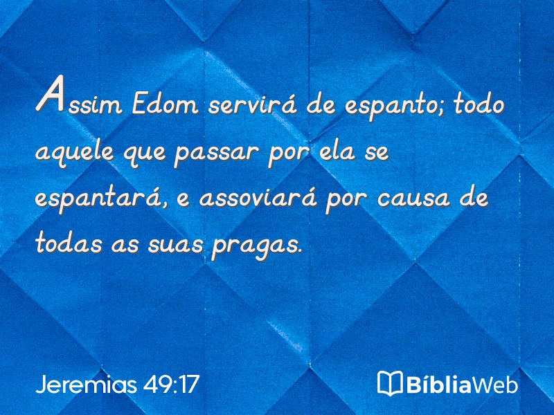 Jeremias 49:17 em imagem para compartilhar