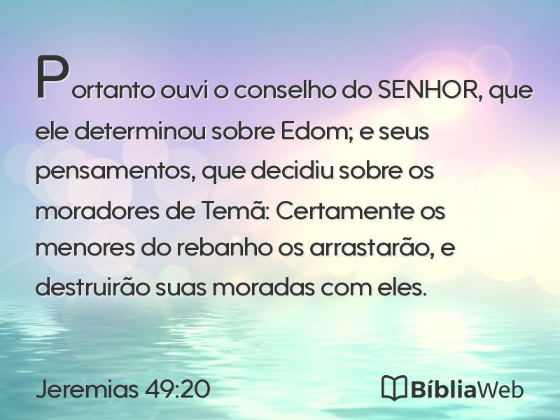 Jeremias 49:20 em imagem para compartilhar