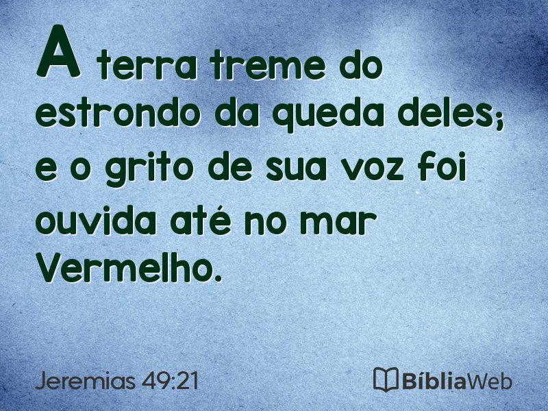 Jeremias 49:21 em imagem para compartilhar