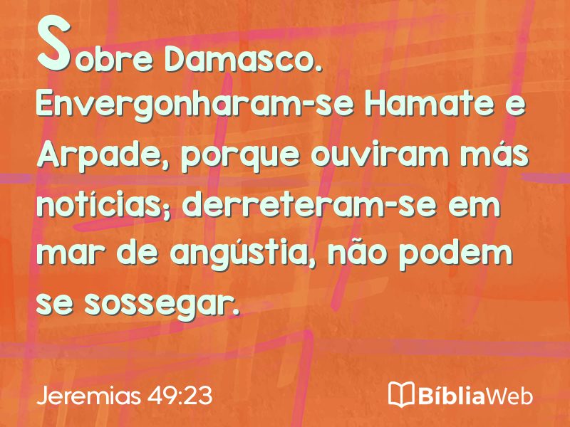 Jeremias 49:23 em imagem para compartilhar