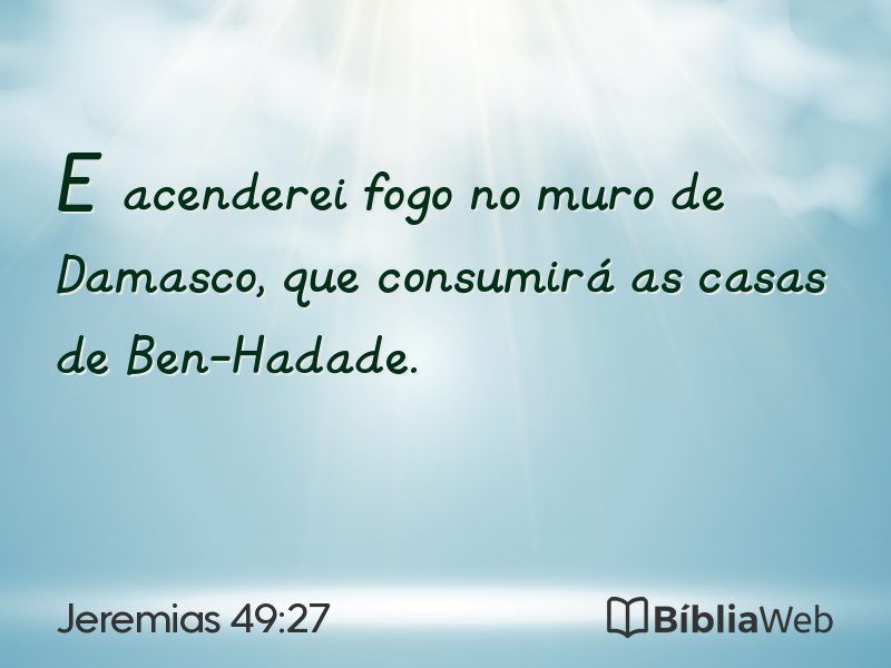 Jeremias 49:27 em imagem para compartilhar