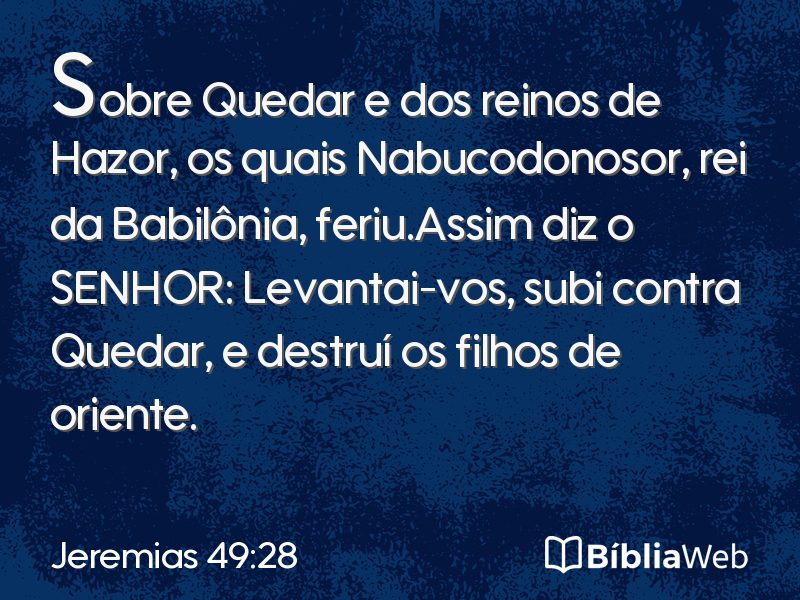 Jeremias 49:28 em imagem para compartilhar