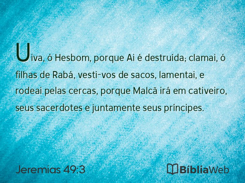 Jeremias 49:3 em imagem para compartilhar