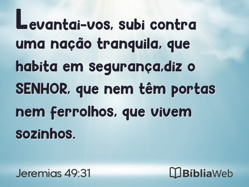 Jeremias 49:31 em imagem para compartilhar