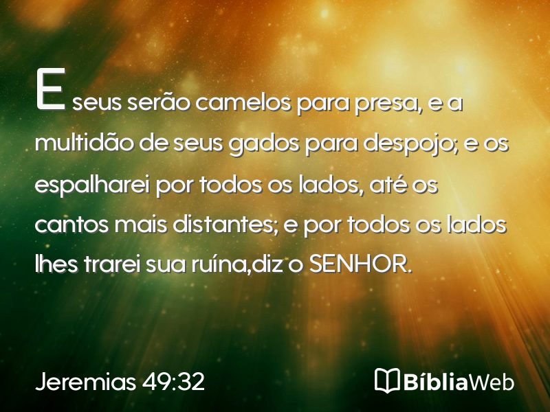 Jeremias 49:32 em imagem para compartilhar