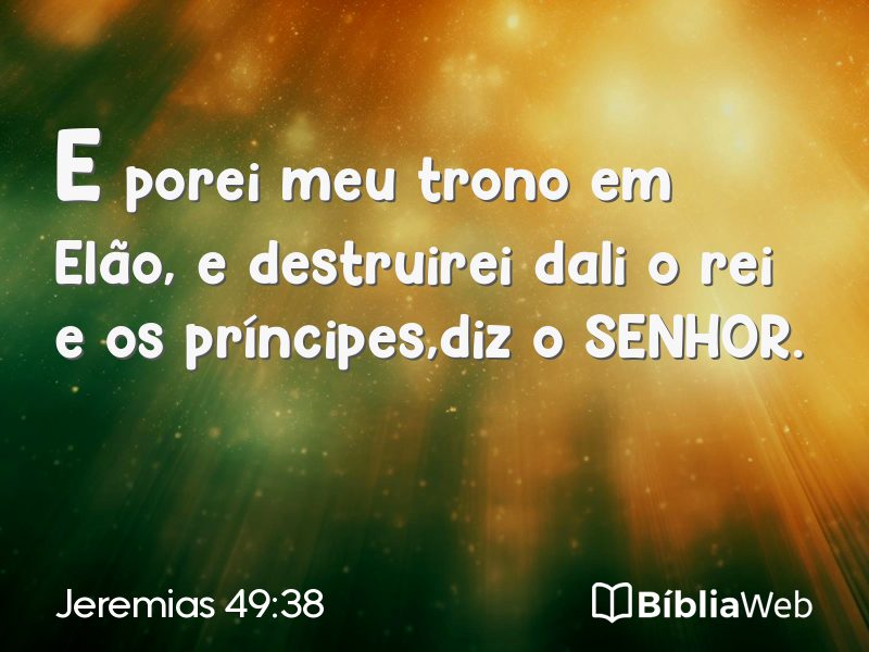 Jeremias 49:38 em imagem para compartilhar
