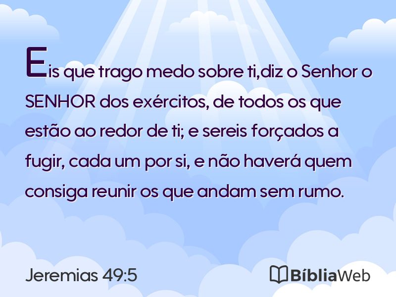 Jeremias 49:5 em imagem para compartilhar