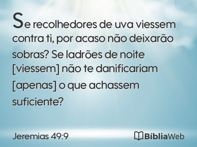 Jeremias 49:9 em imagem para compartilhar