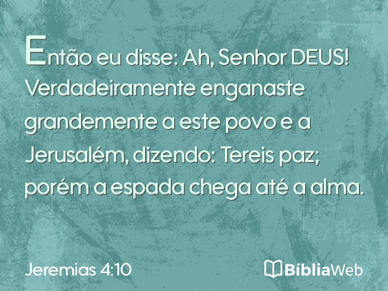 Jeremias 4:10 em imagem para compartilhar