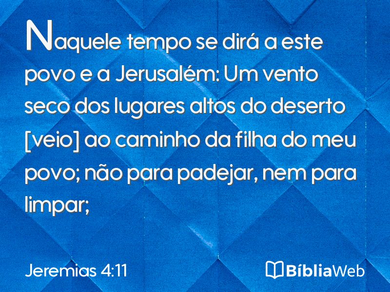 Jeremias 4:11 em imagem para compartilhar