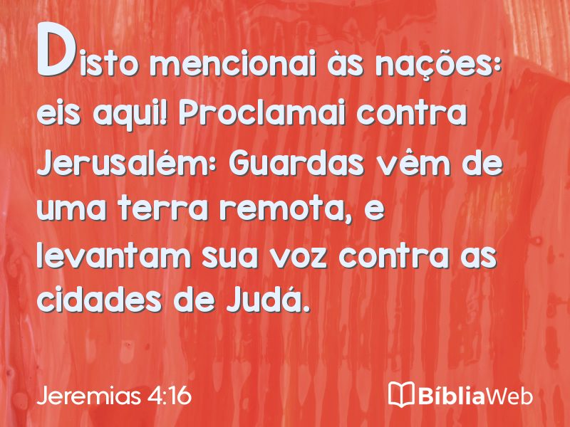 Jeremias 4:16 em imagem para compartilhar