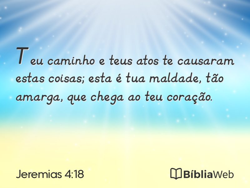 Jeremias 4:18 em imagem para compartilhar