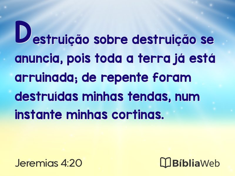Jeremias 4:20 em imagem para compartilhar