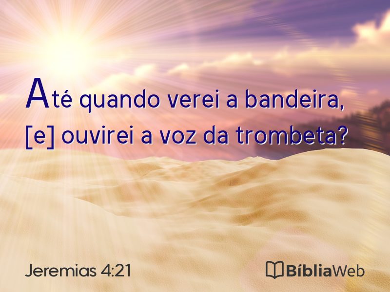 Jeremias 4:21 em imagem para compartilhar