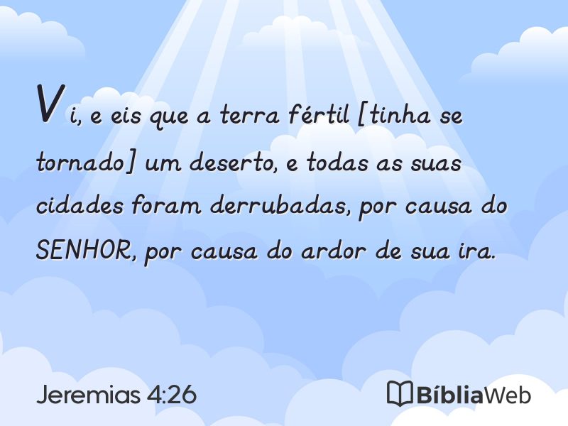Jeremias 4:26 em imagem para compartilhar