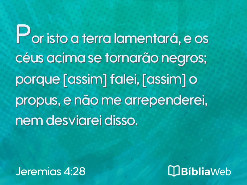 Jeremias 4:28 em imagem para compartilhar
